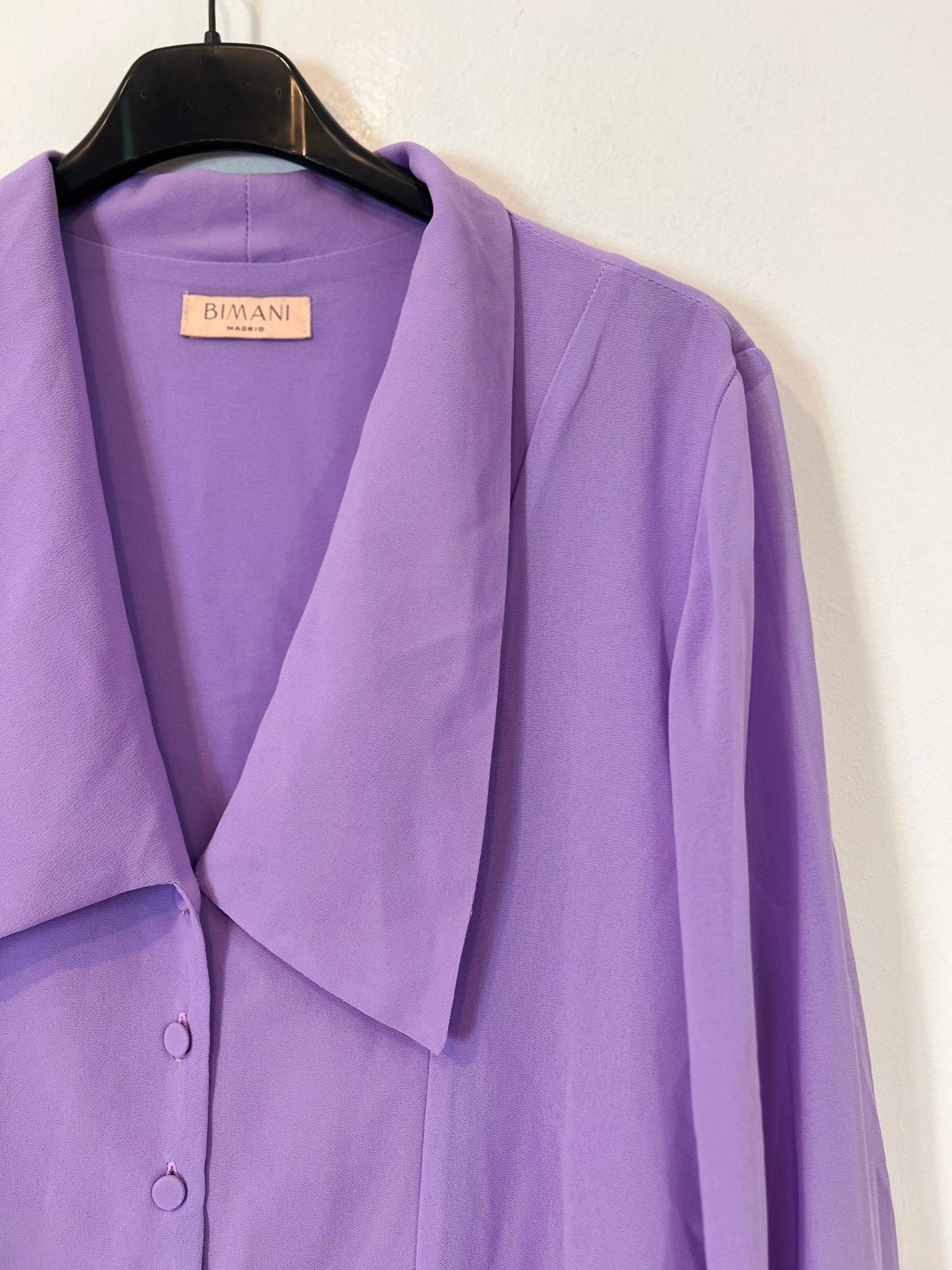 BIMANI. Mauve blouse with Tm collar