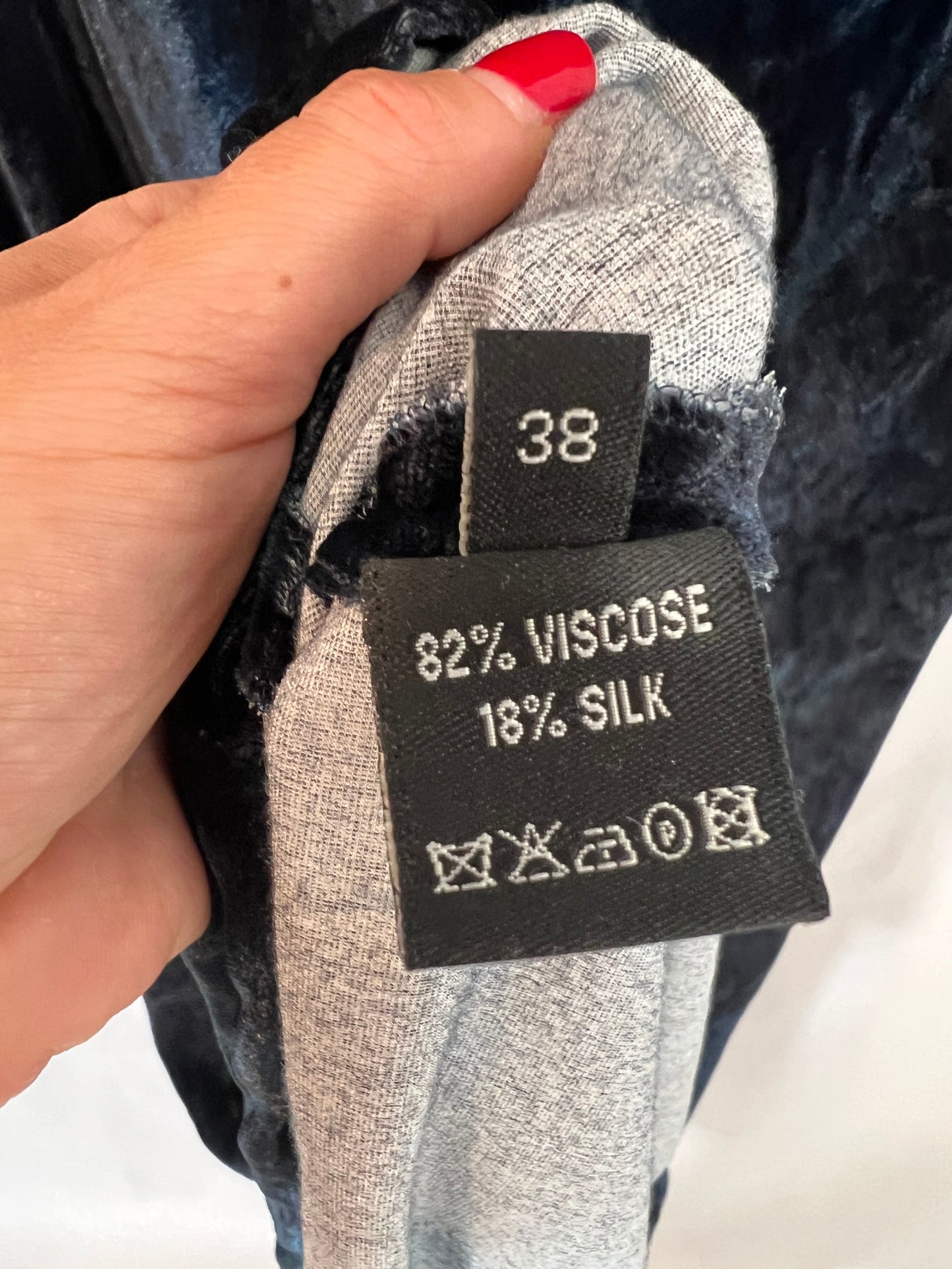 CORTANA. Long velvet dress size 38