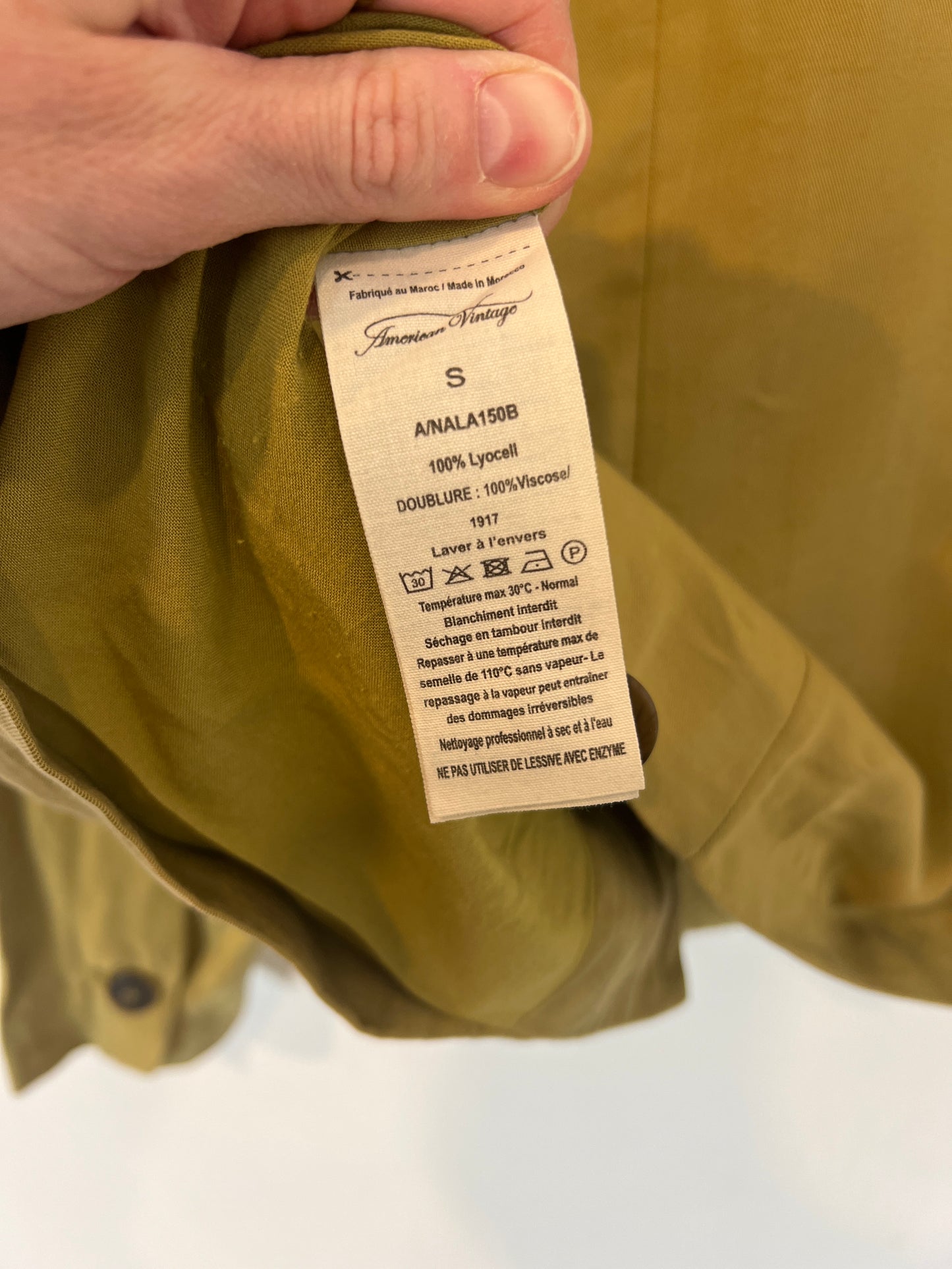 AMERINCA VINTAGE. Blazer verde fluida T.s