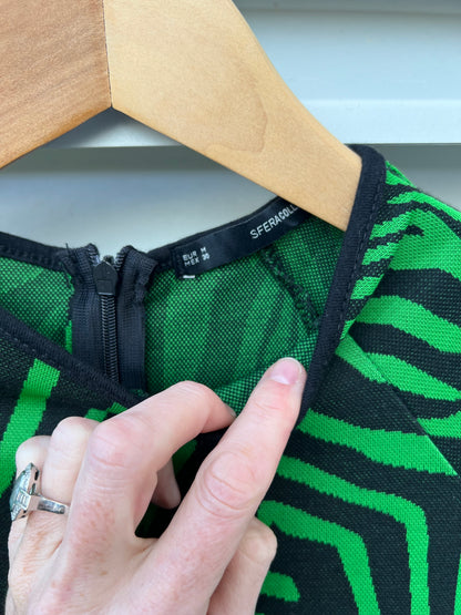 MAROLA. Mustard textured wool skirt. S/M