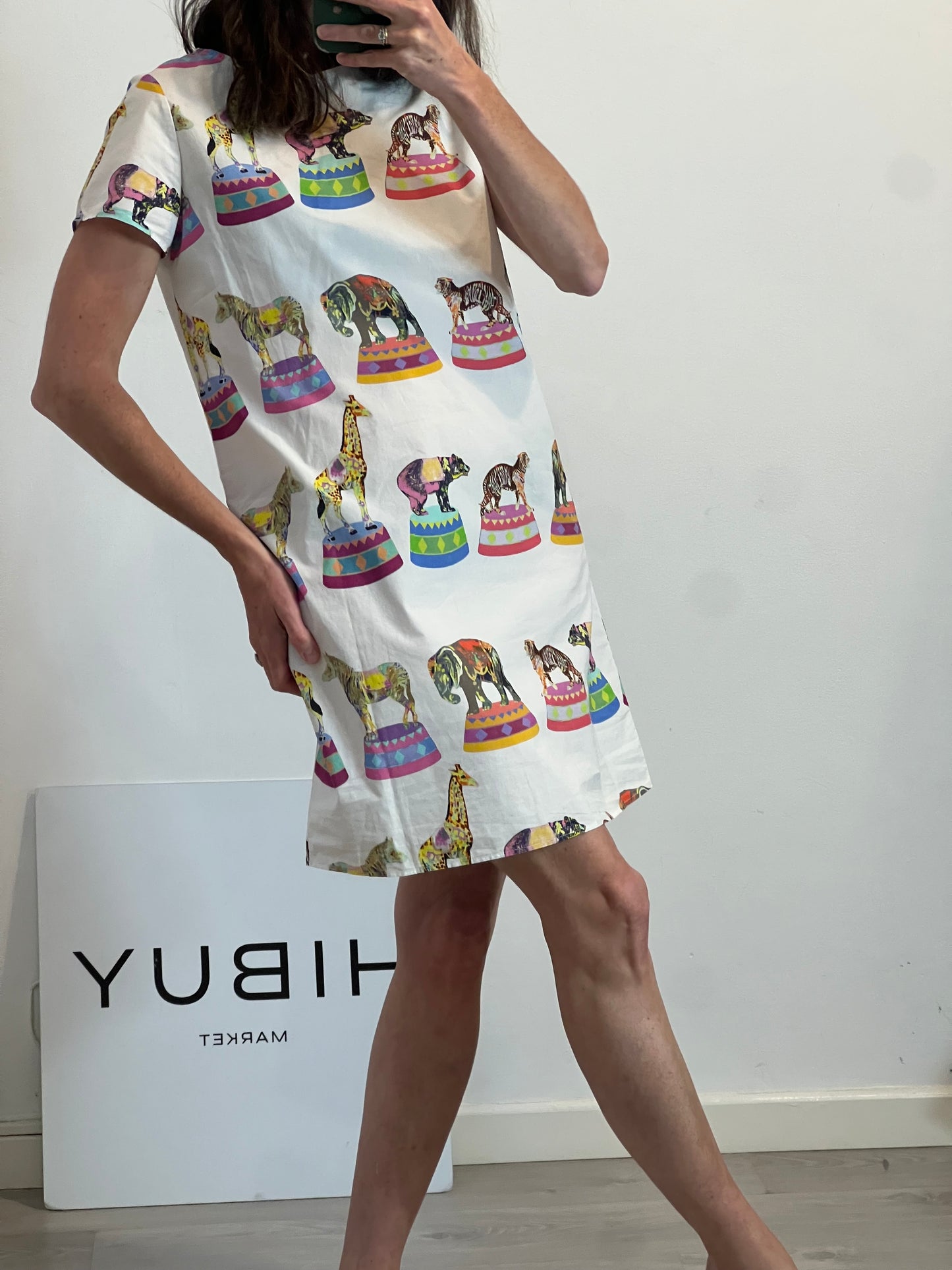 DOLORES PROMESAS. Vestido corto estampado