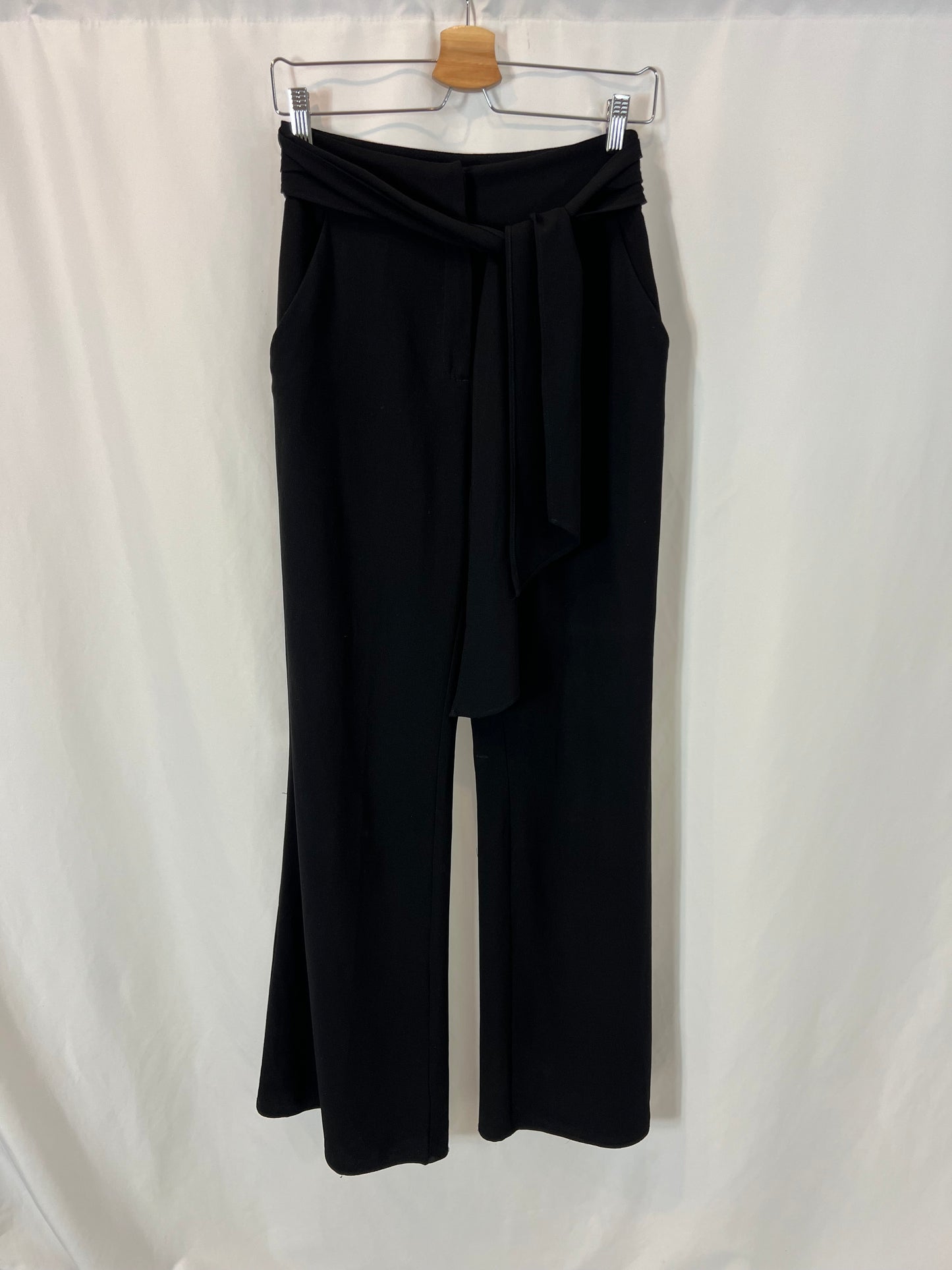 ELOGY. Flowy black wide-leg trousers T.xs