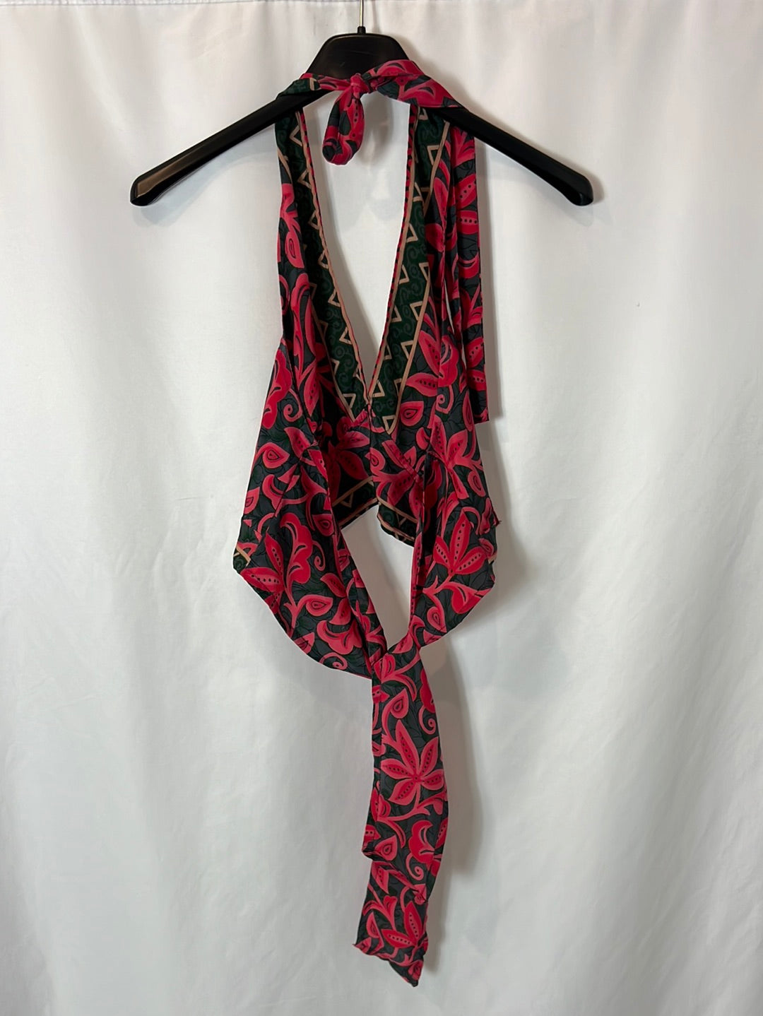 FOLLOW YOUR SOUL. Printed silk tie-dye top. YOUR (S/M)