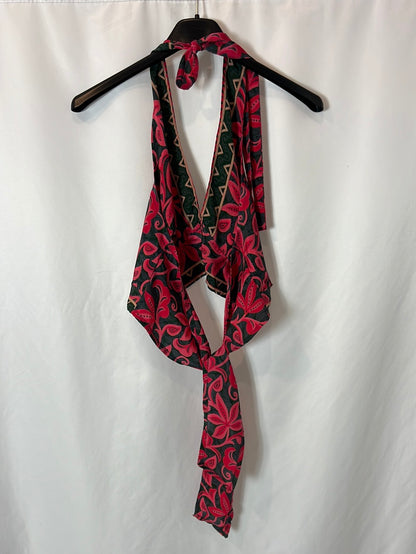 FOLLOW YOUR SOUL. Printed silk tie-dye top. YOUR (S/M)