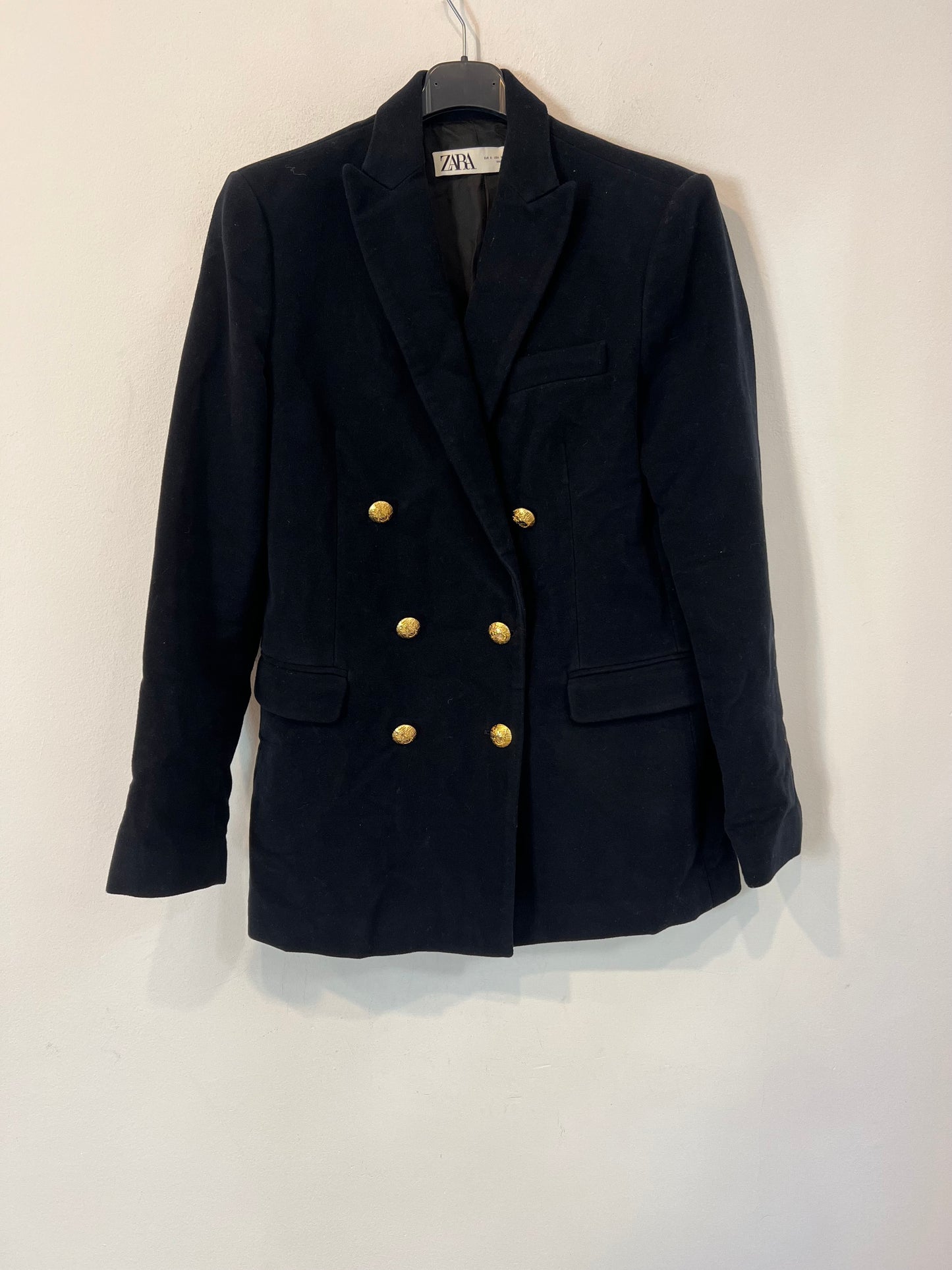 ZARA. Blazer azul terciopelo T.s