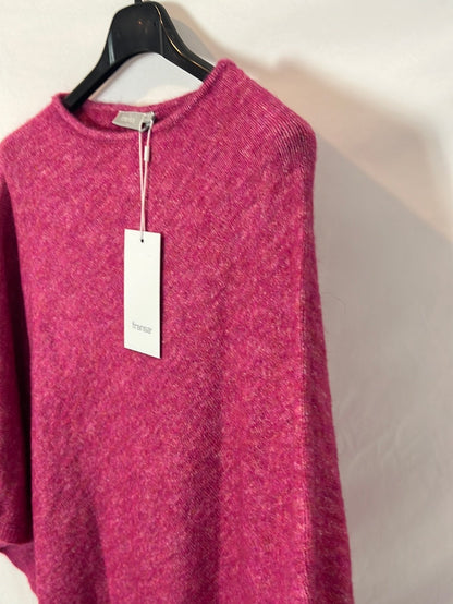 FRANSA. Poncho de punto rosa