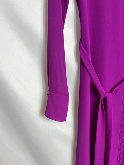 BIMANI. Buttoned bougainvillea midi dress. T.S.