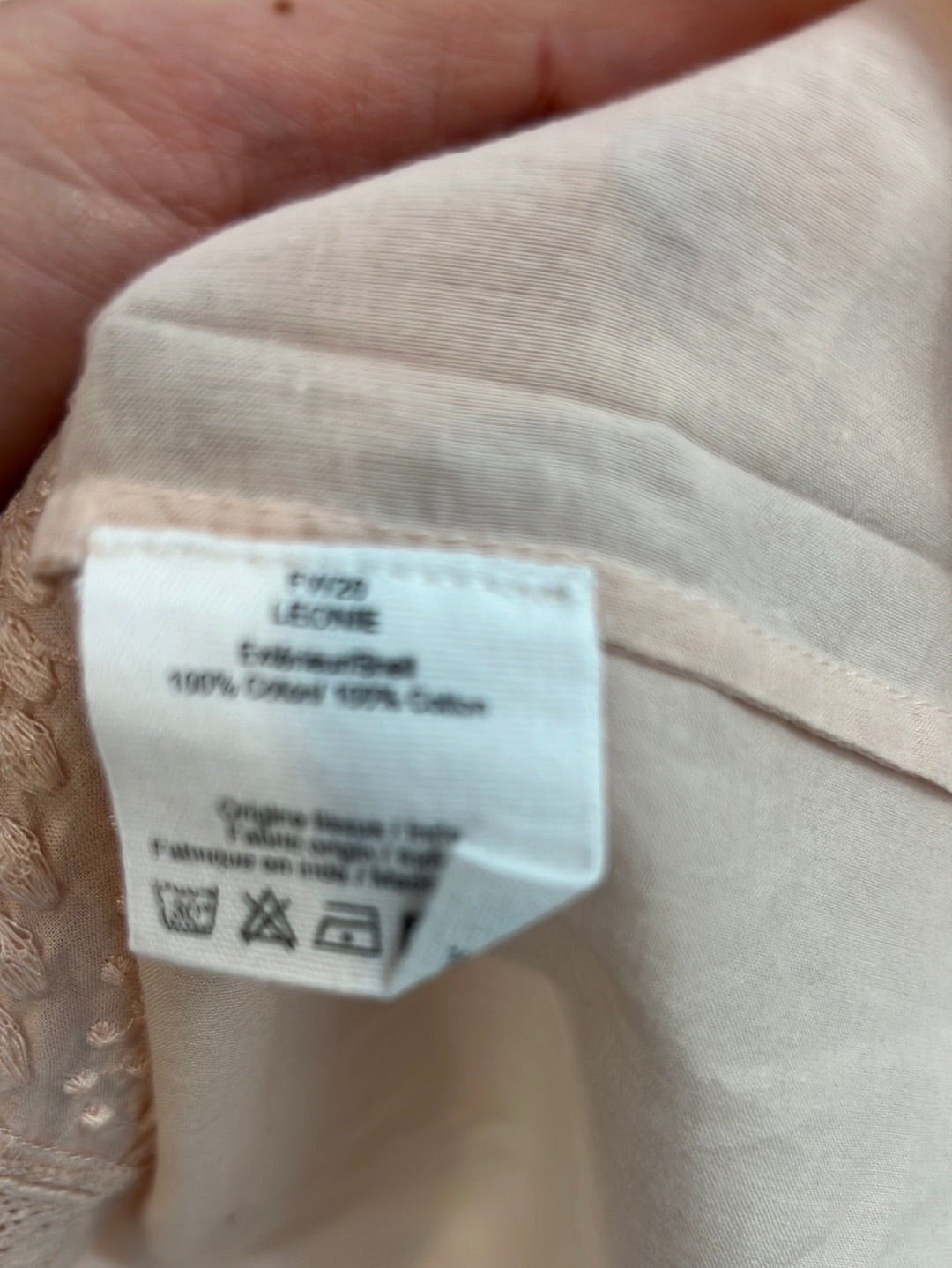 JOLIE JOLIE. pale pink embroidered blouse Tm