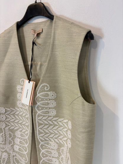 VILSHENKO. Chaleco seda bordados. T 8 (M)