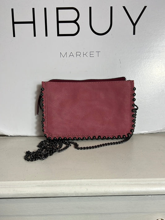 ZARA. bolso mini rosa tachuelas