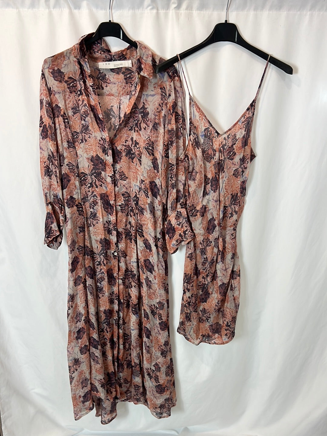 IRO. Vestido largo estampado camisero. T 36