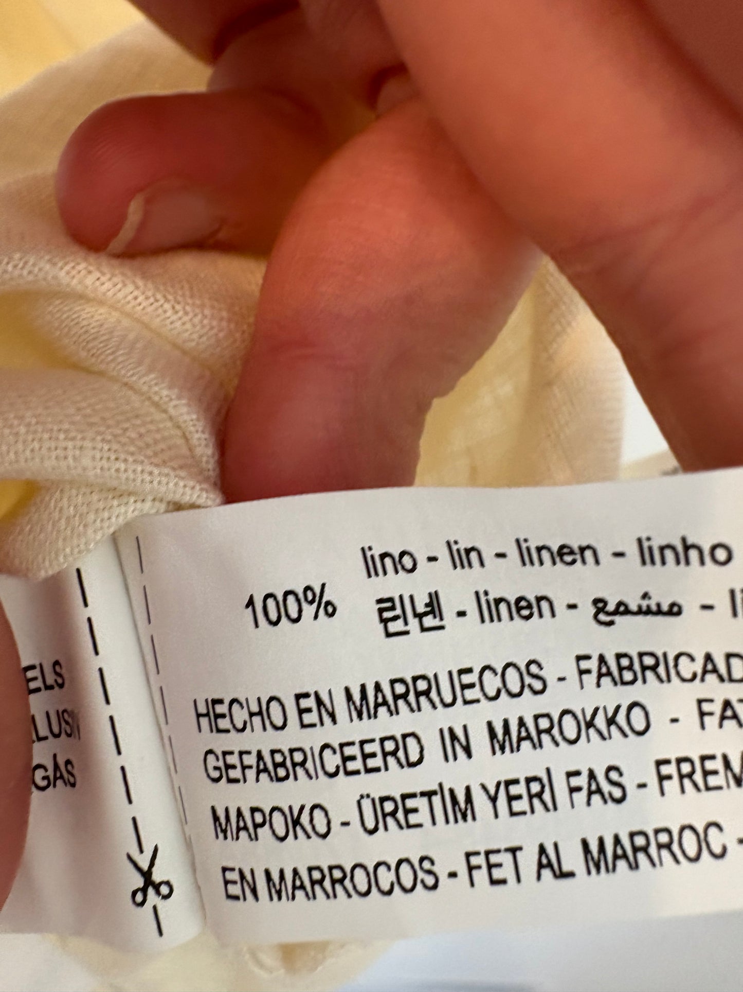 ZARA. Top lino asimétrico. T M