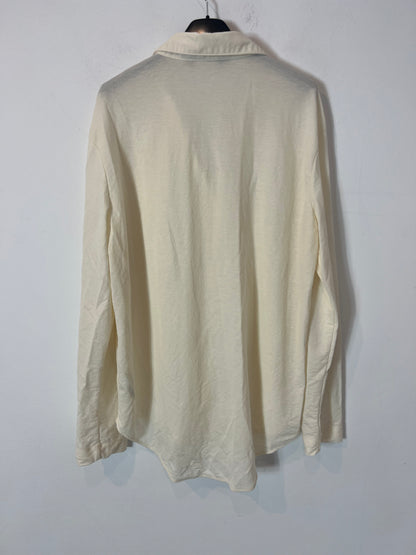 PRIMARK. Camisa fluida beige claro. T M
