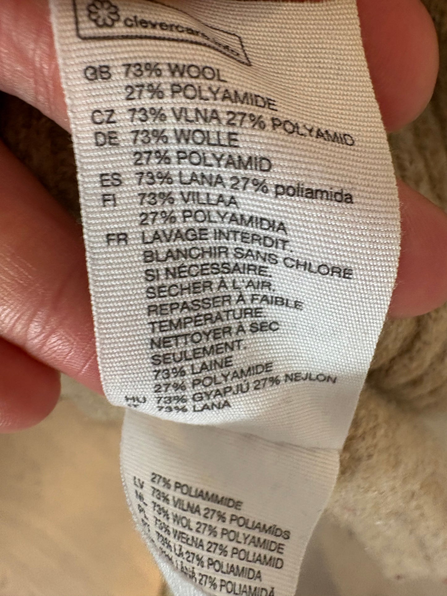 &OTHER STORIES, Jersey beige cuello vuelto lana