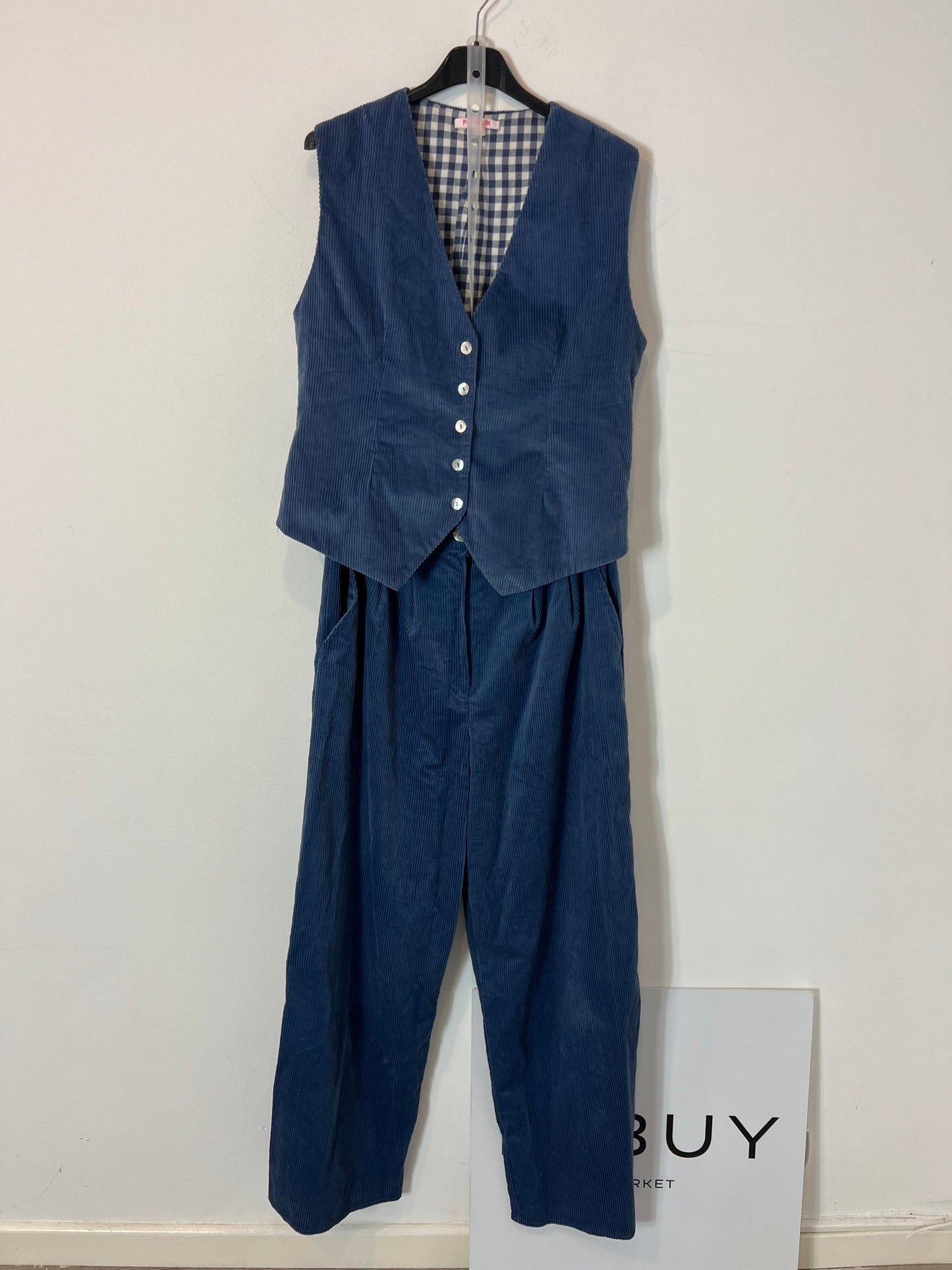 POPPELIN. Total look chaleco y pantalón pana T.m/l