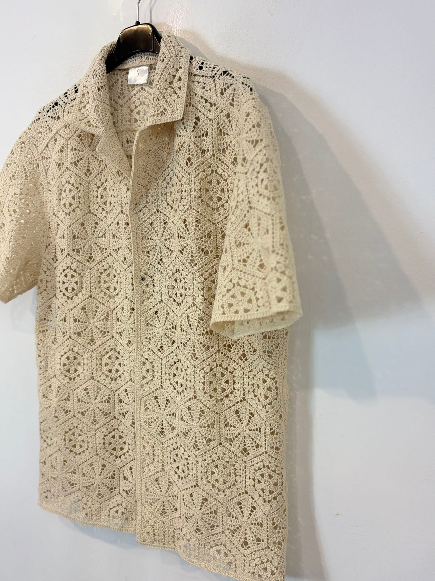 Chaqueta croché en beige