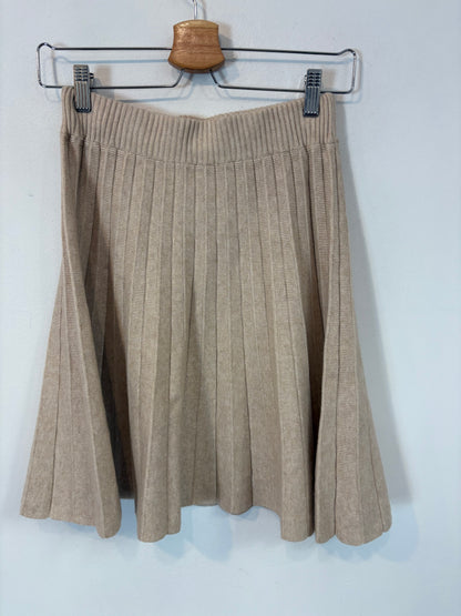 OTRAS. Falda corta plisada punto. T S