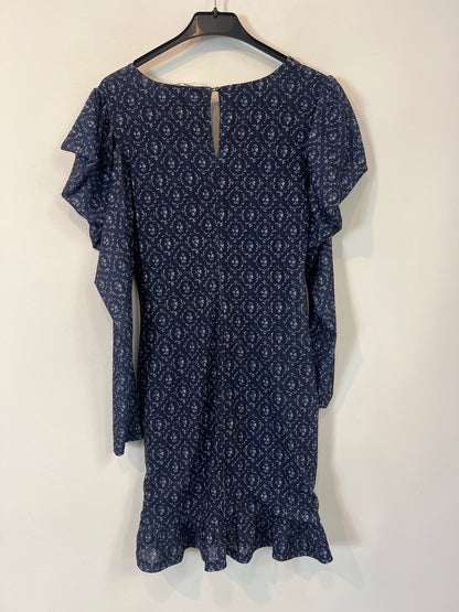 SPRINGFIELD. Vestido azul fruncido  T.m