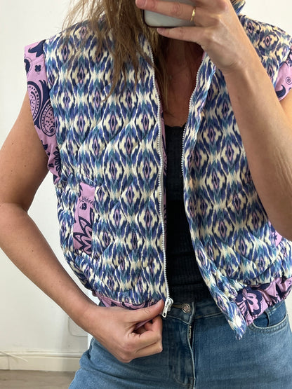 SOPHIE&LUCIE. Chaleco estampado retro  T.38