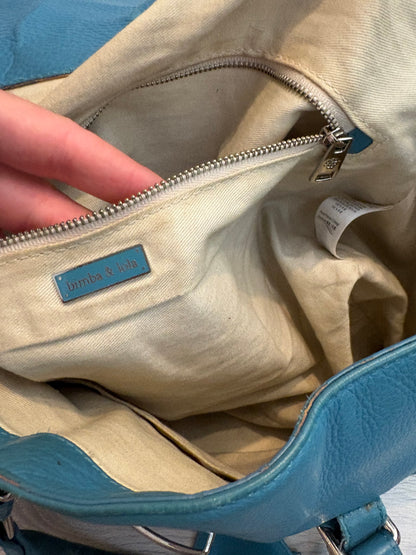 BIMBA Y LOLA. Bolso asa corta piel turquesa