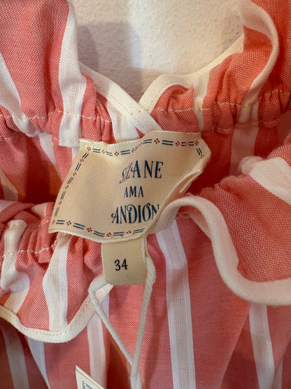 SÉZANE x ANDION. Blusa rosa rayas