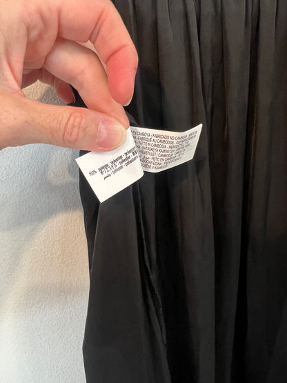 ZARA. falda larga negra cintura