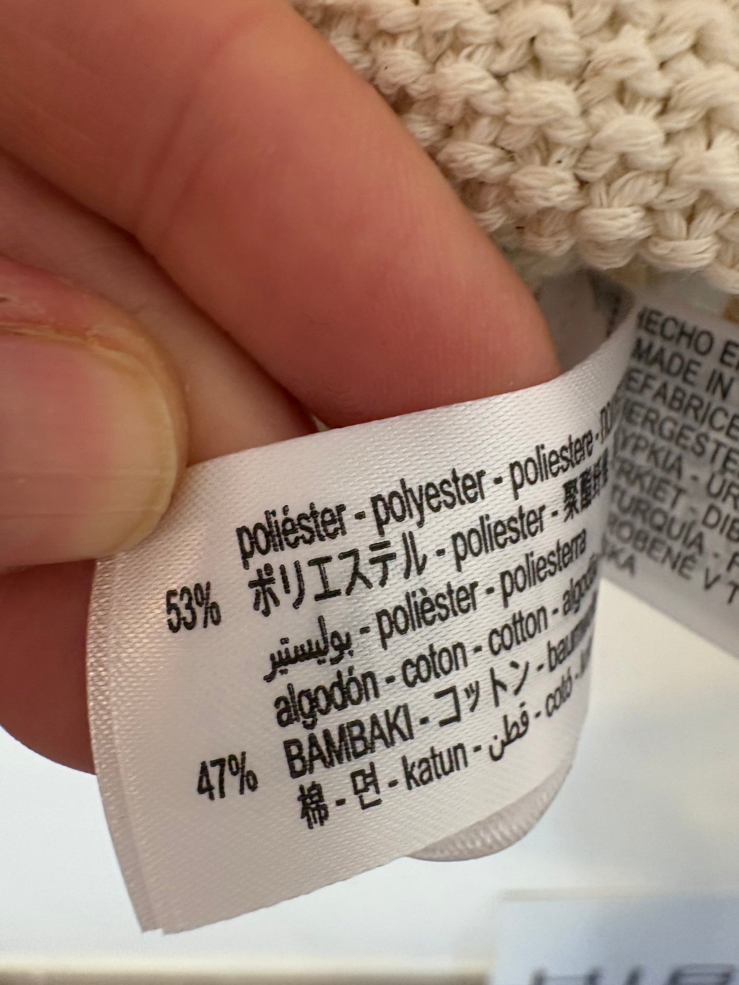 ZARA. Top punto bicolor