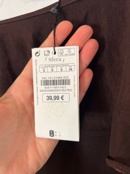 SFERA. Flowing brown midi skirt. TS