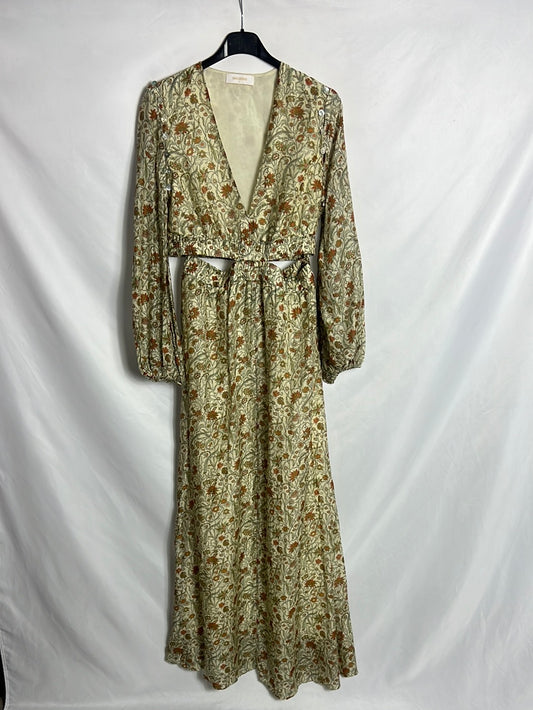 MACSENS. Long printed dress with openings. TM