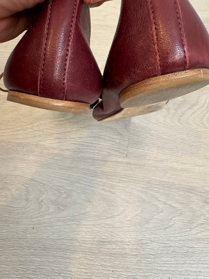 BOBO´S. Bailarina granate piel tiras