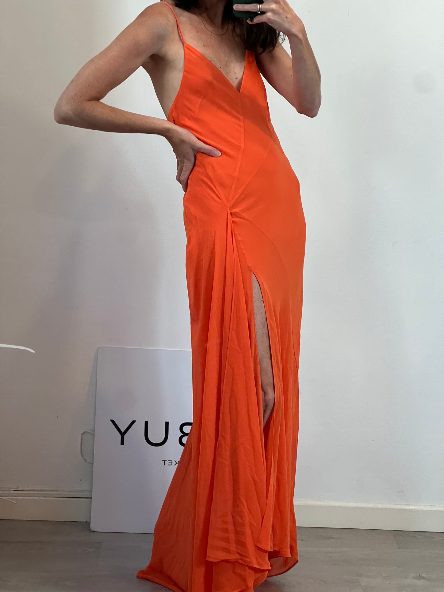zara orange maxi dress ZARA. Long orange flared dress. Size XS – Hibuy market