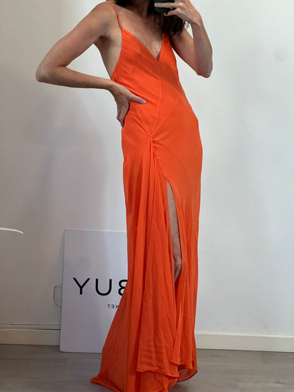 zara maxi dress orange ZARA. Long orange flared dress. Size XS – Hibuy market