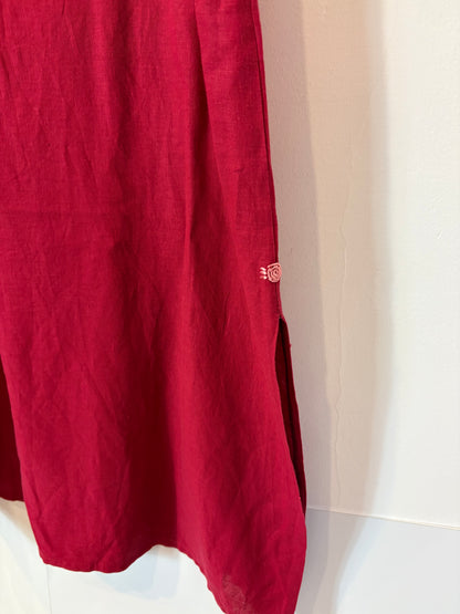 Vestido granate estilo Kaftán