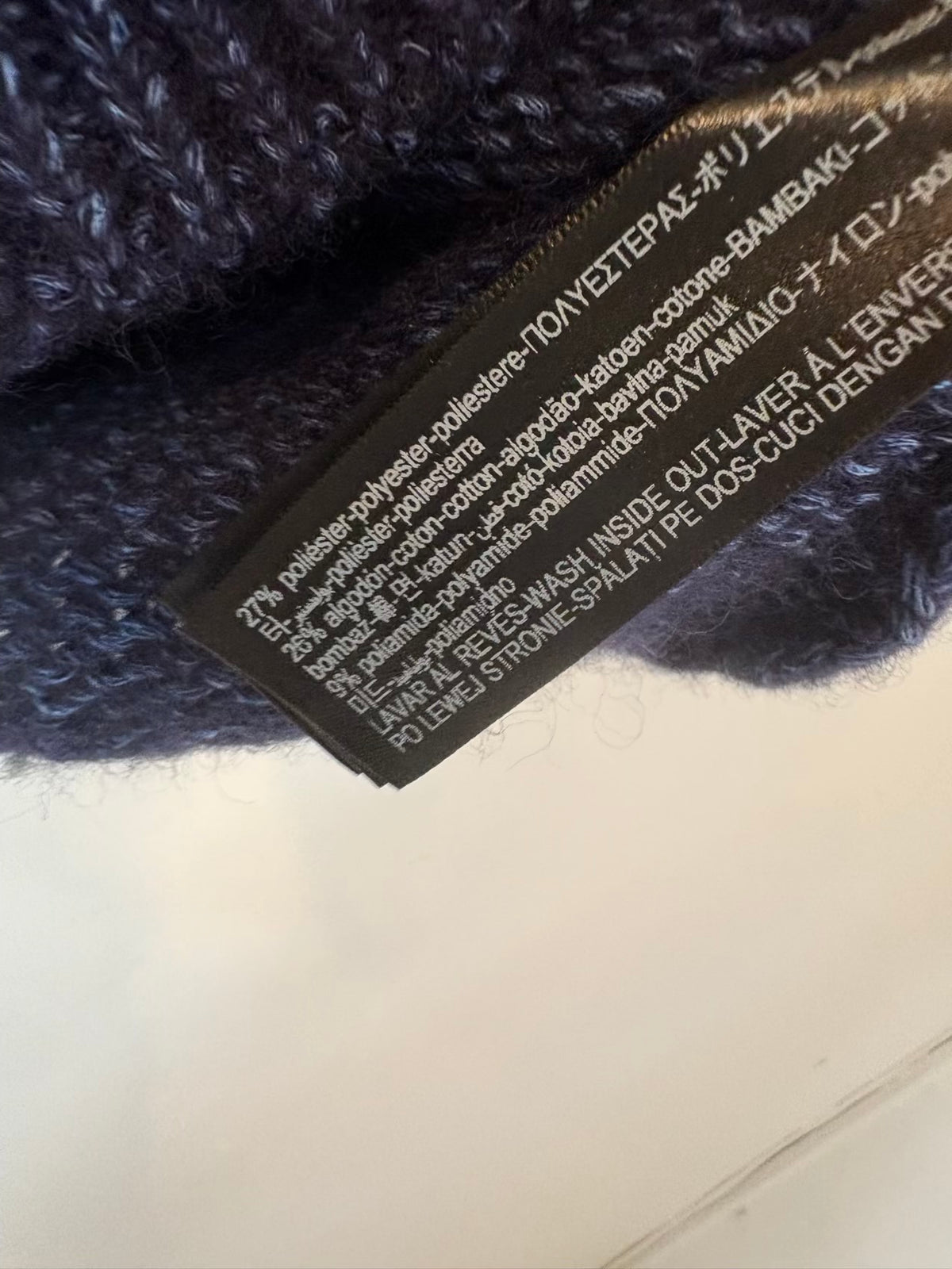 MASSIMO DUTTI. Chaleco azul jaspeado con lana