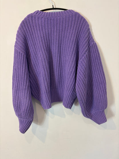 &OTHER STORIES. Jersey malva punto grueso