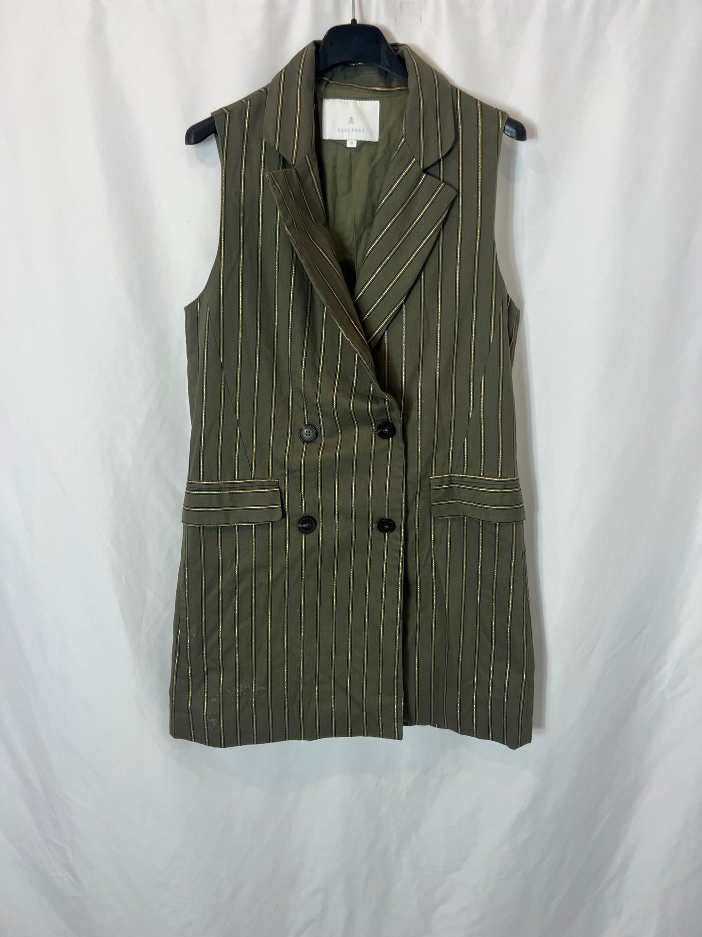 SCALPERS. Striped green vest. TM