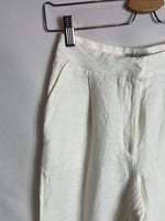 BY NIUMA. Pantalón blanco lino fluido. T XS
