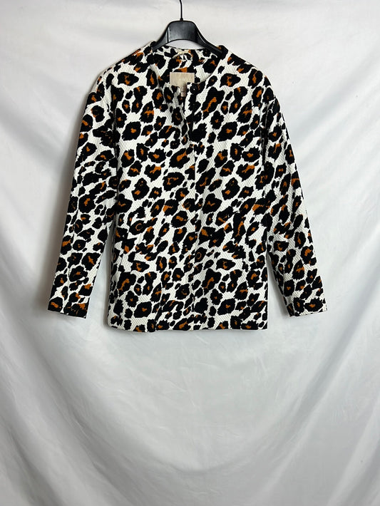 H&M. Chaqueta estampada textura. T 36
