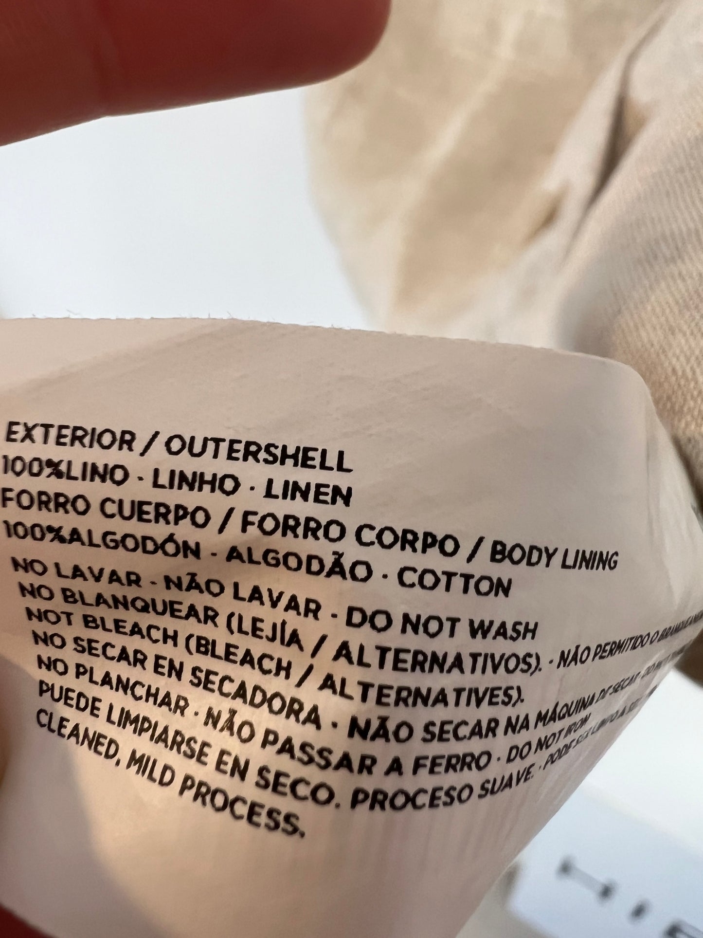 TINTORETTO. Chaleco beige lino. T S