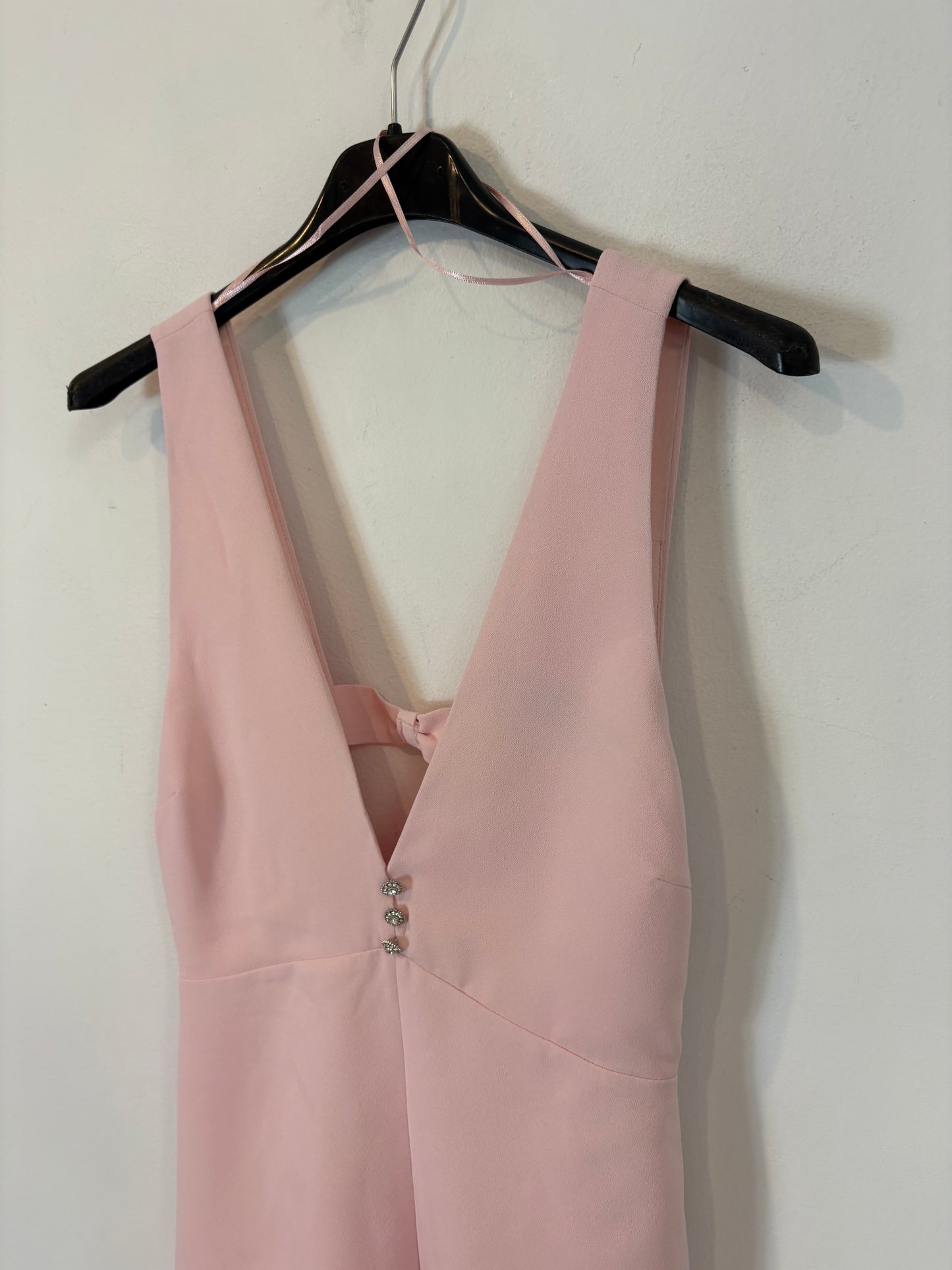 ZARA. Vestido rosa botones T.xs