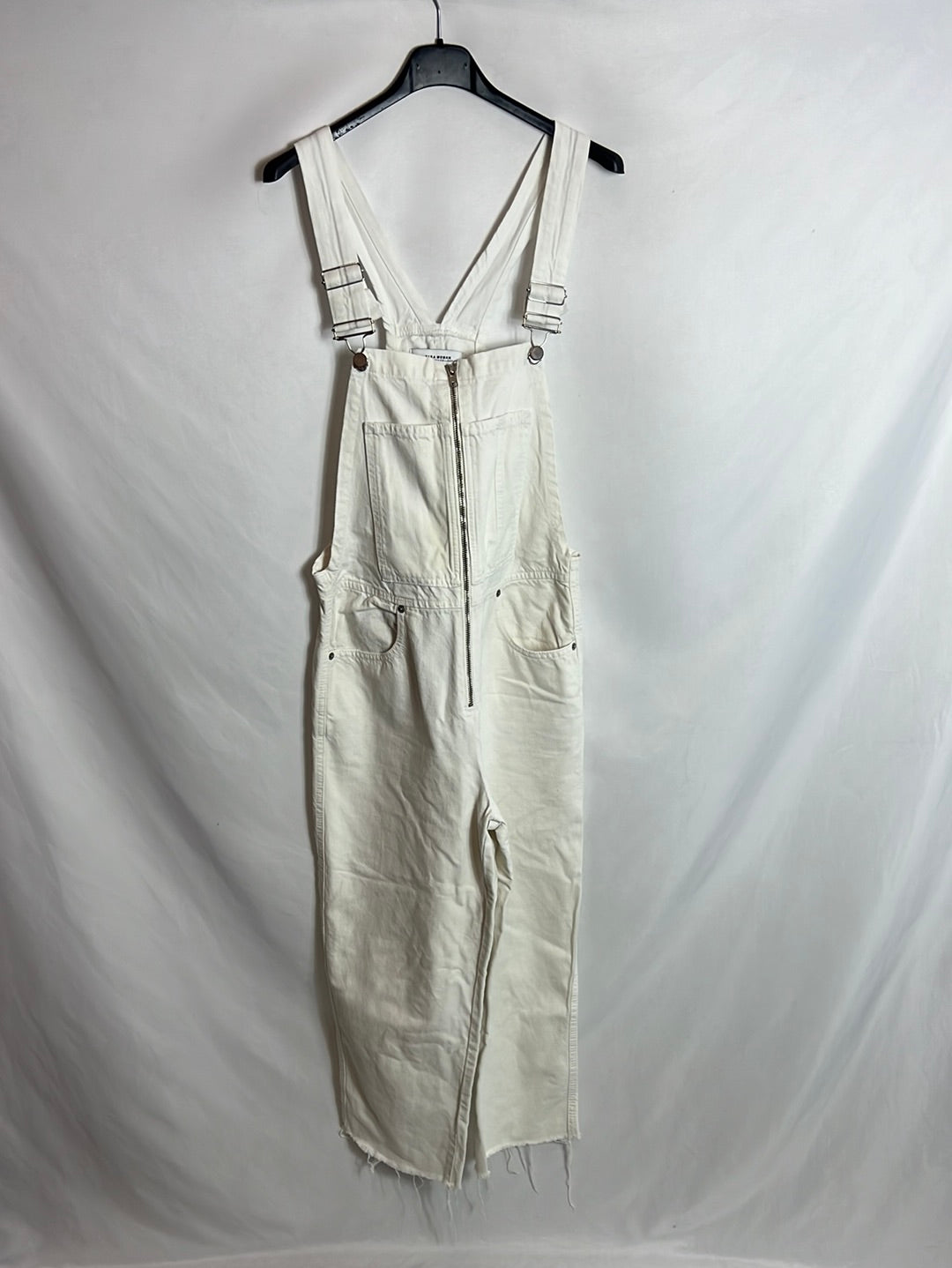 ZARA. Peto blanco cremallera. TS