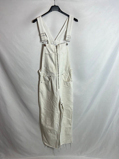 ZARA. Peto blanco cremallera. TS