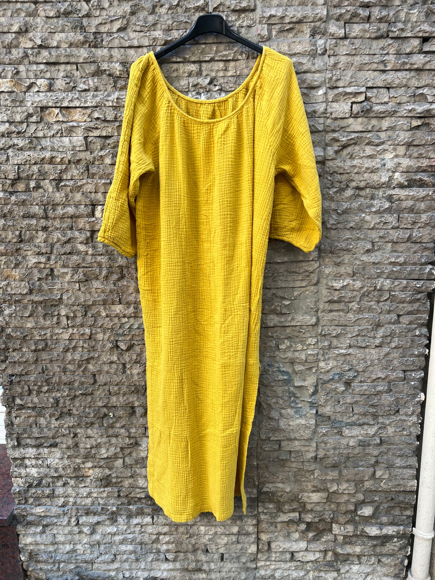 OTHERS. Long mustard bamboo dress. TM/L