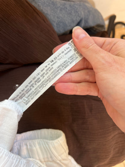 ZARA. Pantalón blanco mezcla. T XS/S