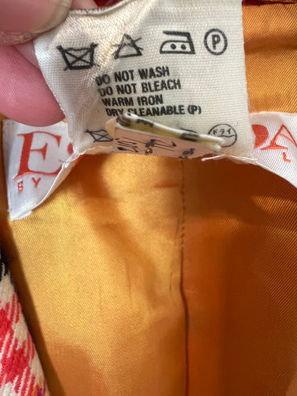 ESCADA. Chaqueta lana cuadros. T 38