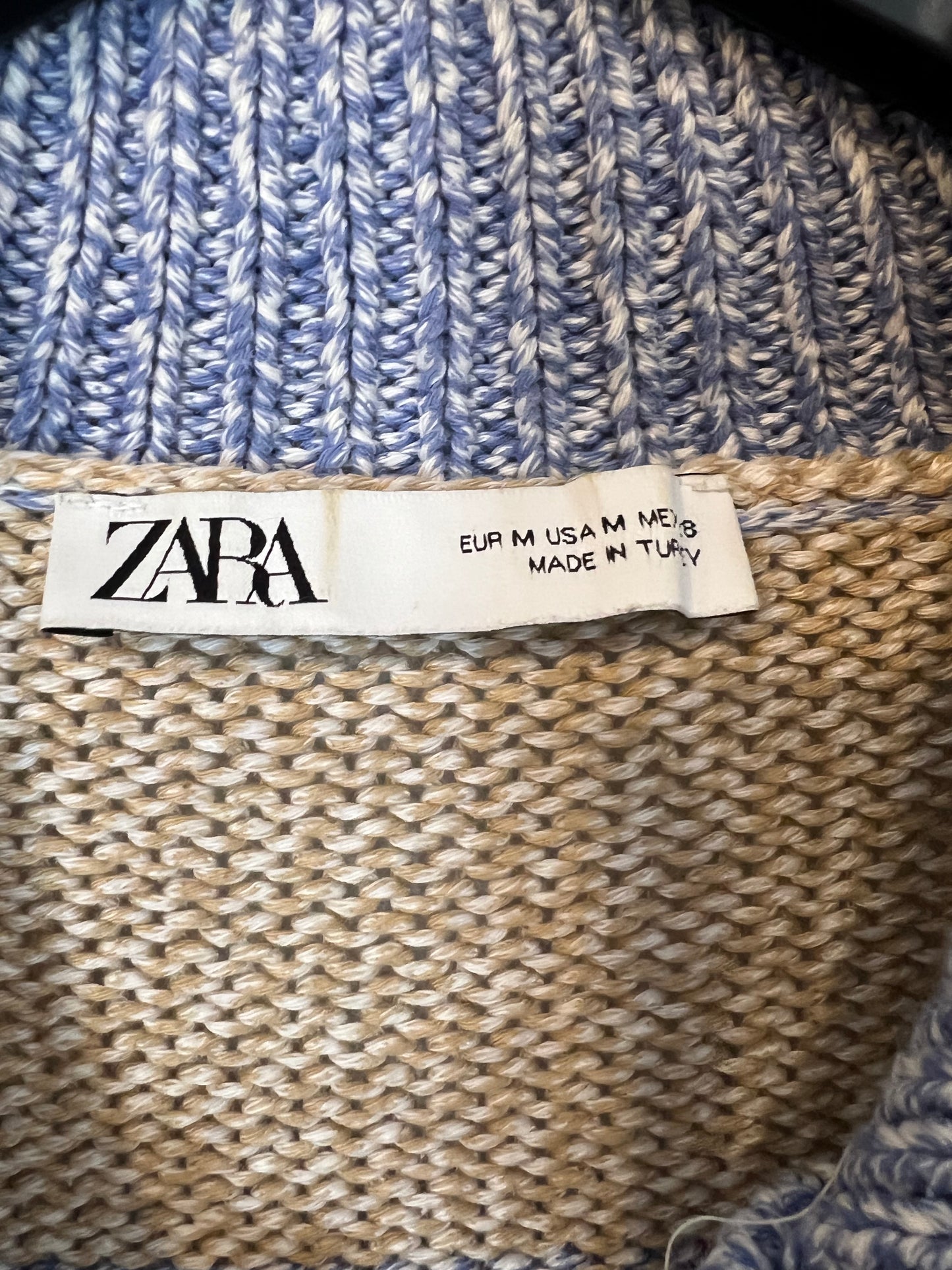 ZARA. Jersey rayas jaspeado algodón. T M