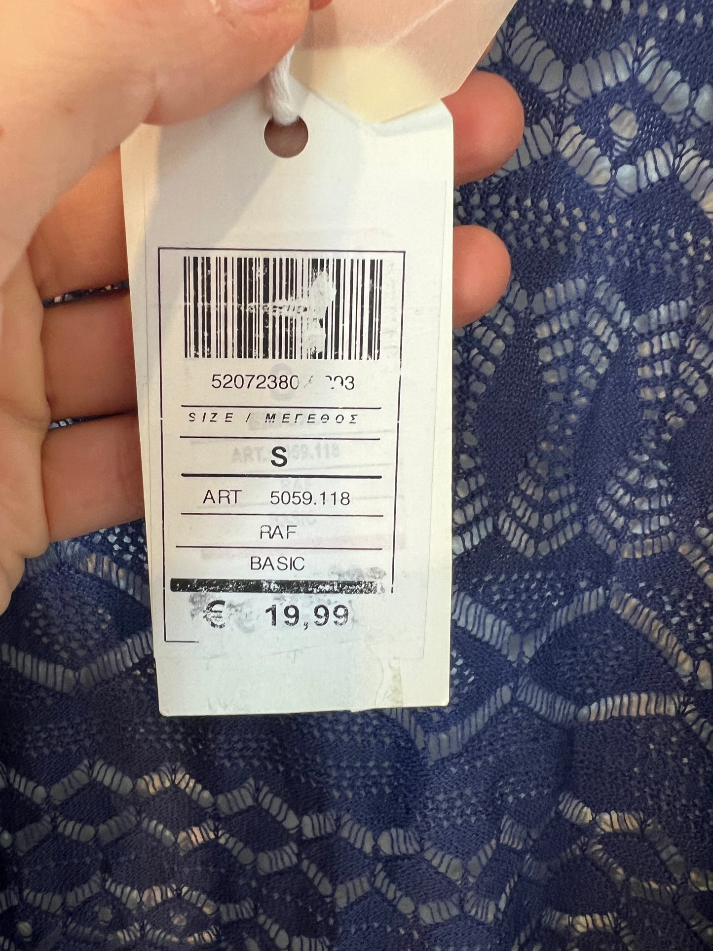 PINK WOMAN. chaqueta troquelada azul  T.s