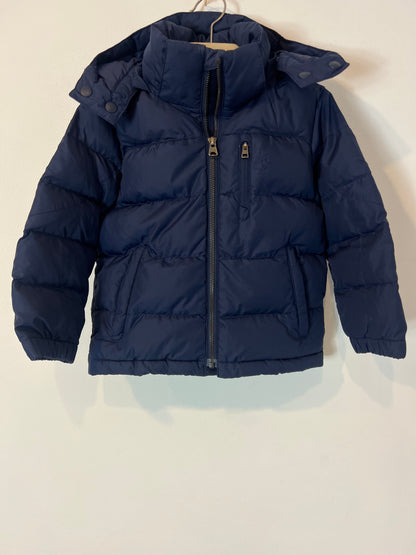 POLO RALPH LAUREN. Plumas azul capucha extraíble. T 4 años