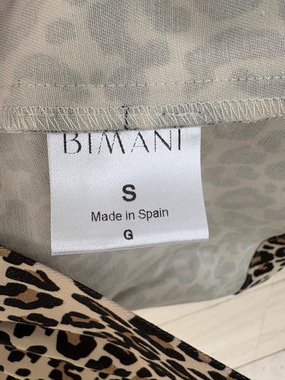 BIMANI. Animal print lantern sleeve top. T.S.