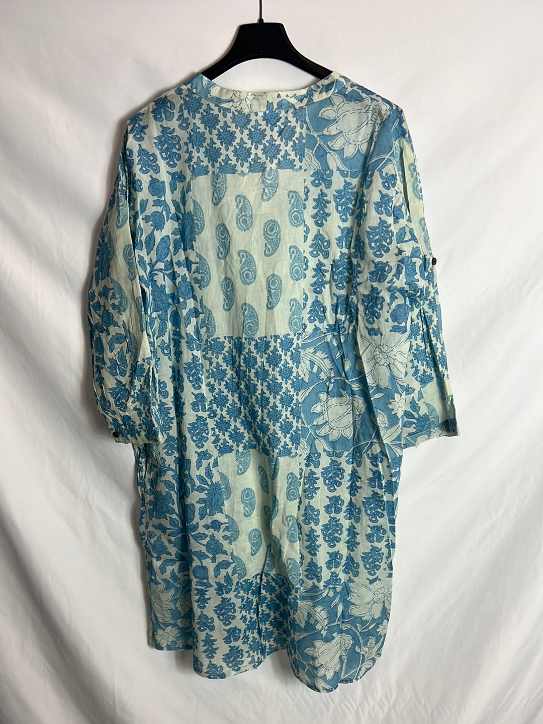 OTRAS. Vestido camisero estampado. T U (L)